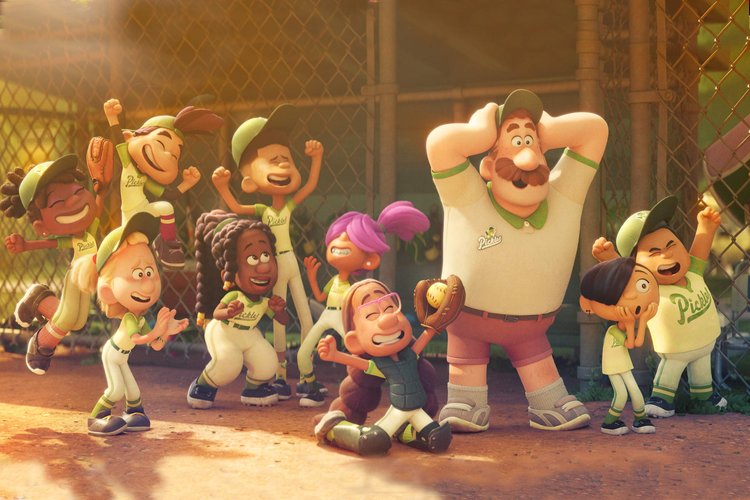 Equipo de baseball de niños celebrando